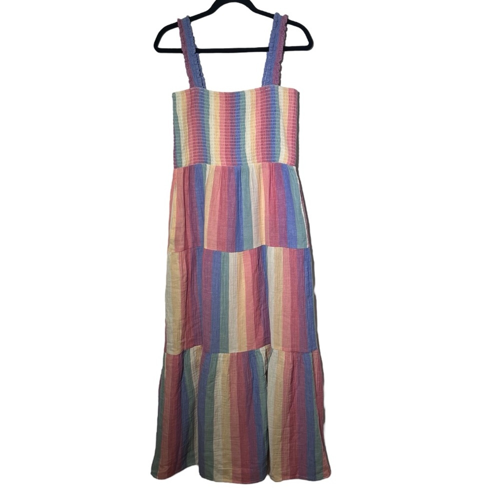 Marine Layer Rainbow Stripe Maxi Dress